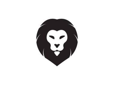 aslan simgesi beyaz arka planda izole