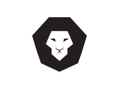 aslan simgesi beyaz arka planda izole