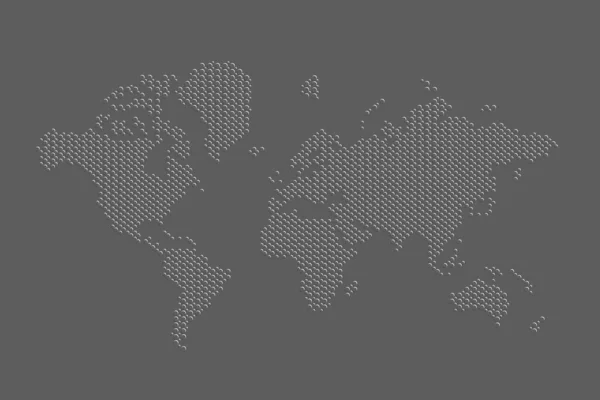 Χαρτί Παγκόσμιου Χάρτη Πολιτικός Χάρτης Του Κόσμου Γκρίζο Φόντο Χώρες — Διανυσματικό Αρχείο