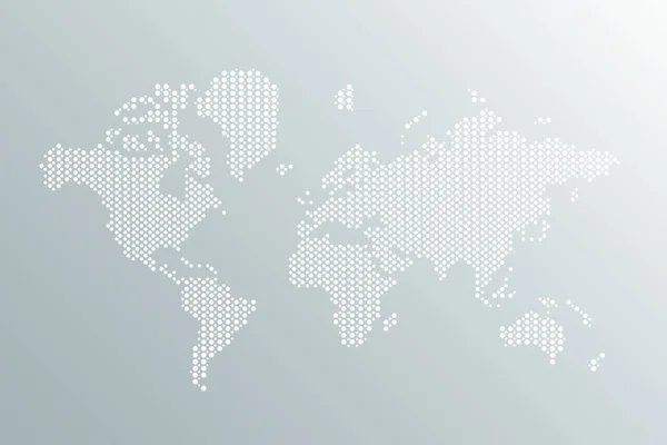 Dünya haritası kağıdı. Gri bir arka planda dünyanın politik haritası. Ülkeler. Vektör çizimi. Beyaz.