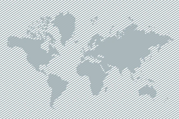 Бумага Карте Мира Политическая Карта Мира Сером Фоне Страны Векторная — стоковый вектор