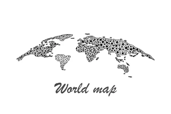Світова Карта Паперу Політична Карта Світу Сірому Фоні Країни Векторні — стоковий вектор
