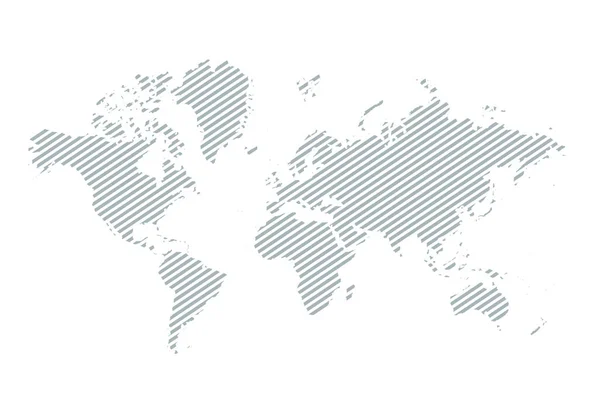 世界地图纸 灰色背景下的世界政治地图 矢量图解 — 图库矢量图片