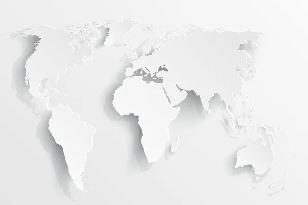 World Map Paper Mapa Político Del Mundo Sobre Fondo Gris — Vector de stock