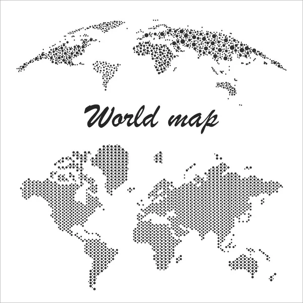 Carte Monde Carte Politique Monde Sur Fond Gris Pays Illustration — Image vectorielle