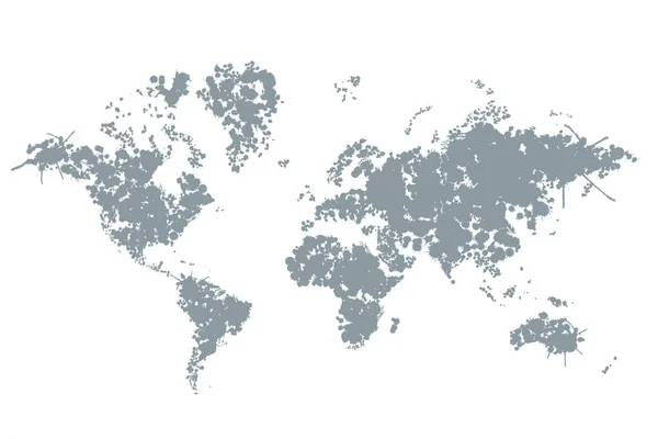 World Map Paper Mapa Político Del Mundo Sobre Fondo Gris — Vector de stock