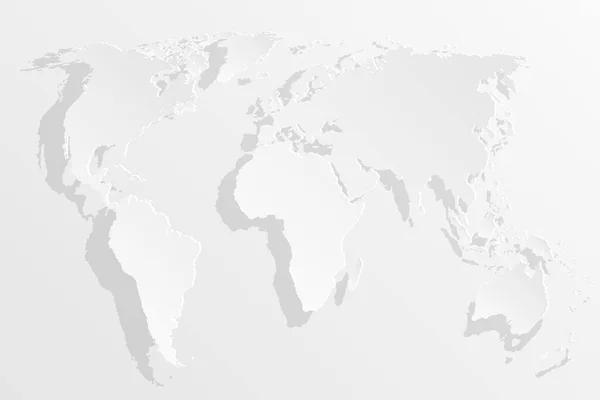 Wereldkaart Papier Politieke Kaart Van Wereld Een Grijze Achtergrond Landen — Stockvector