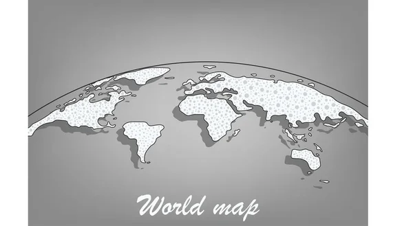 Weltkarten Papier Politische Weltkarte Auf Grauem Hintergrund Länder Vektorillustration Weiß — Stockvektor