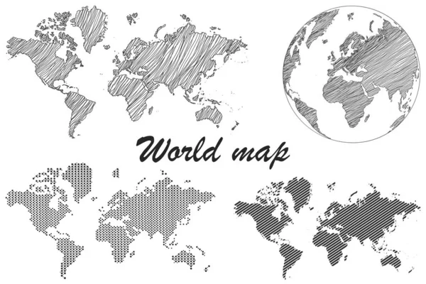 World Map Paper Mapa Político Del Mundo Sobre Fondo Gris — Archivo Imágenes Vectoriales