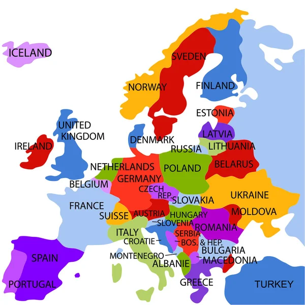 Mapa Mundial Papel Color Mapa Político Del Mundo Sobre Fondo — Vector de stock