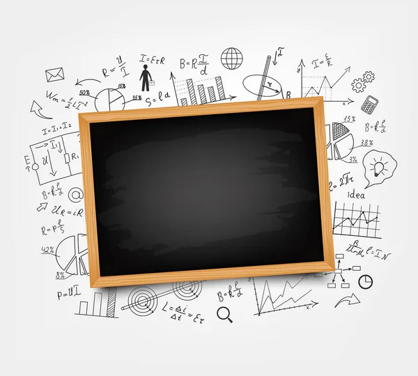 - Bilim. Matematiksel denklemler ve formüllerin arkaplanındaki okul kurulu. Fizik. El çizimi şemalar ve grafikler. Karalama. El yazısının vektör illüstrasyonu. El yazısı.