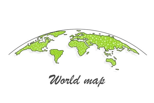 Farbige Weltkarte Aus Papier Politische Weltkarte Auf Hellem Hintergrund Land — Stockvektor