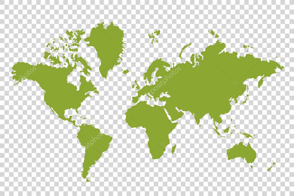 Color world map of paper. Political map of the world on a bright background. Country. Colorful vector illustration.