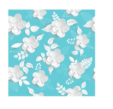 Kağıt çiçek. Kağıttan kesilmiş beyaz güller. Düğün süslemeleri. Dekoratif gelin buketi, soyutlanmış çiçek tasarımı elementleri. Tebrik kartı şablonu. Vektör illüstrasyonu.