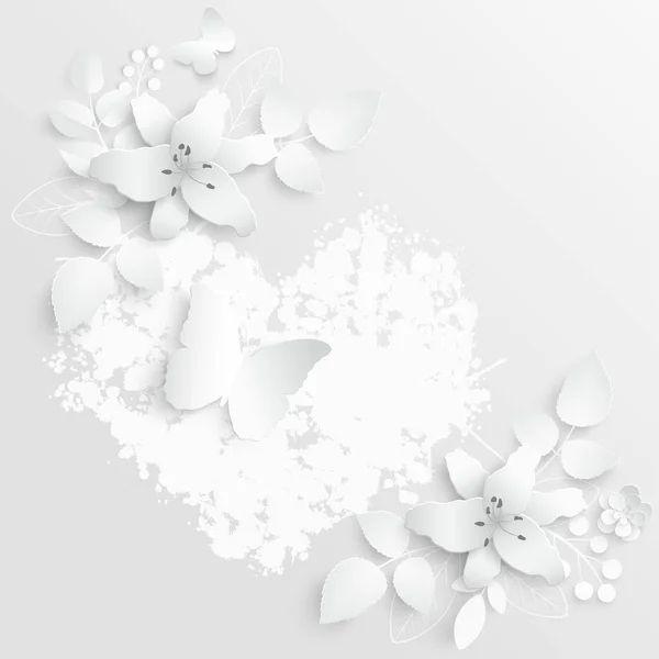 White 3d Flower Background Stock Vector Illustration and Royalty Free White  3d Flower Background Clipart