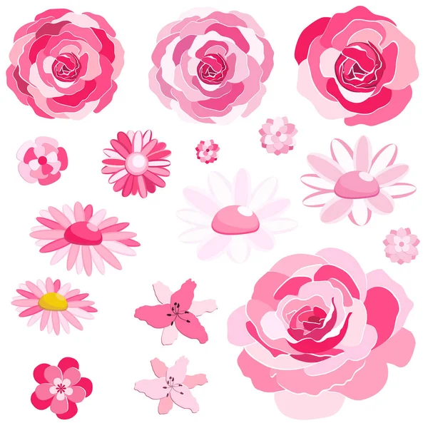 Винтажные Цветы Белом Фоне Розовая Элегантная Карта Прекрасный Букет Розовых — стоковый вектор