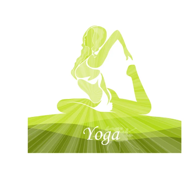 Yoga Pessoa Relaxante Pose Lótus Meditação Conjunto Yoga Desenhado Banner —  Vetores de Stock