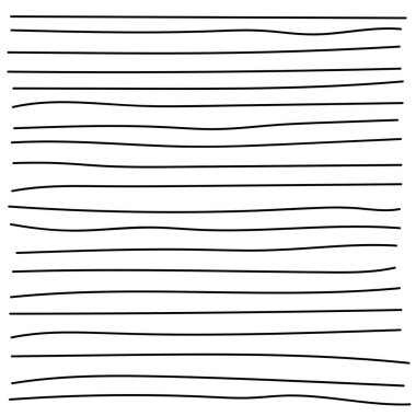 Çizgiler çizildi. Doodle arka plan çizgisi siyah ve beyaz. Yatay çizgili desen. Soyutlama. Vektör illüstrasyonu. 