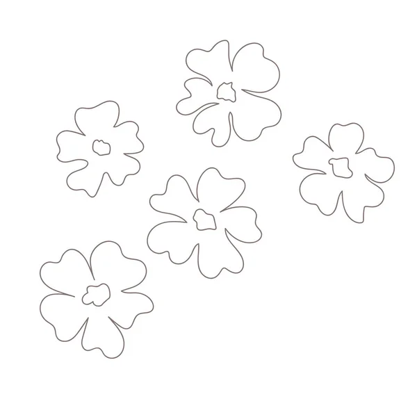 Blumen Schwarz Auf Weißem Hintergrund Doodle Handschrift Kontinuierliche Linienzeichnung Gelb — Stockvektor