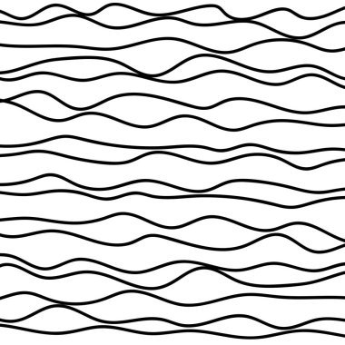 İnce çizgi dalgalı soyut vektör arkaplanı. Eğimli dalga. Çizgi çizgili grafik şablonu. Vektör illüstrasyonu.