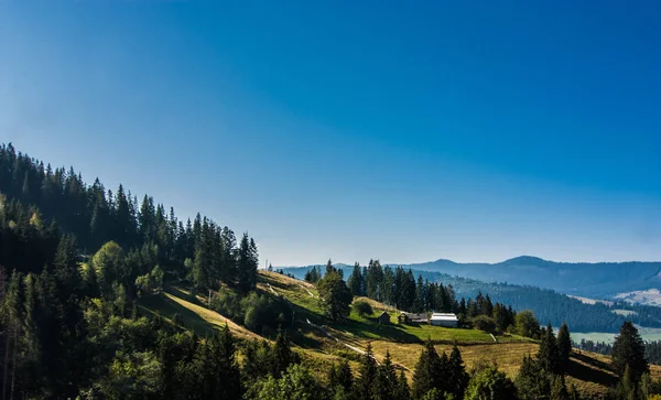 Topputsikt över landsbygden i Carpathian — Stockfoto