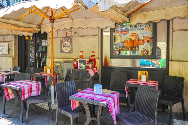 Rom Italien August 2017 Nettes Straßencafé — Stockfoto
