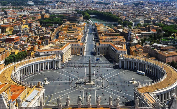 Vista Aérea Praça São Pedro Roma — Fotografia de Stock