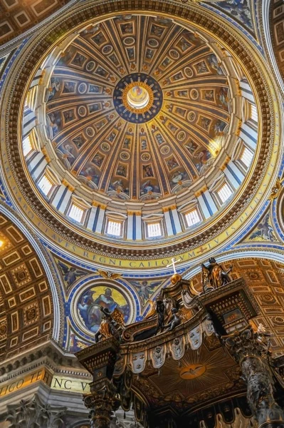 Rome Italy August 2017 Fragment Main Altar Dome Peter Cathedral — Stock Photo, Image