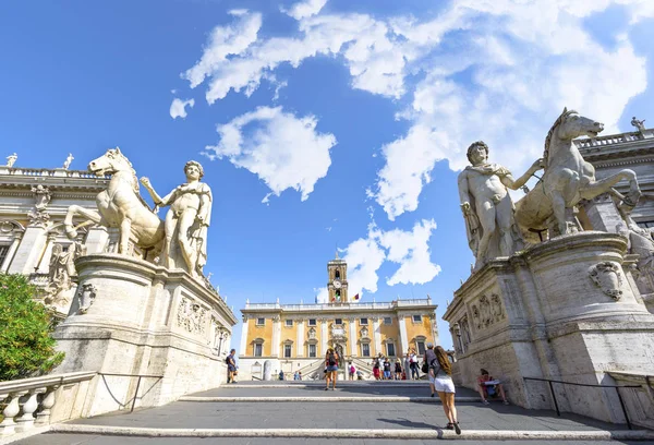 Rom Italien Augusti 2017 Syn Senatorial Palace Och Ballustrade Capitolium — Stockfoto