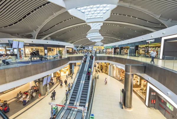 Rome Italië Augustus 2017 Zalen Van Internationale Luchthaven Van Fiumicino — Stockfoto