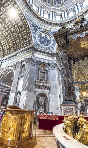 Roma Itália Agosto 2017 Altar Mor Catedral São Pedro — Fotografia de Stock