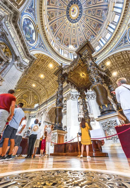 Roma Itália Agosto 2017 Altar Mor Catedral São Pedro — Fotografia de Stock