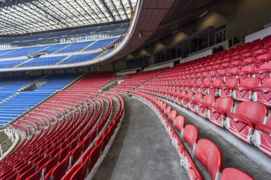 Milan, İtalya - Aralık 2017: San Siro Arena tribün