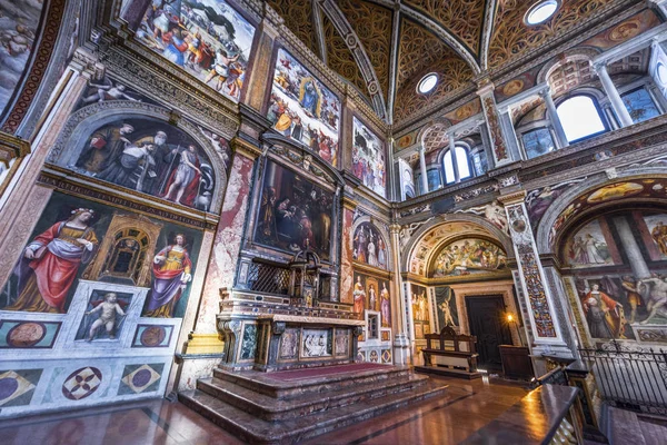 Milano Italien December 2017 Imponerande Interiör San Maurizio Kyrka — Stockfoto