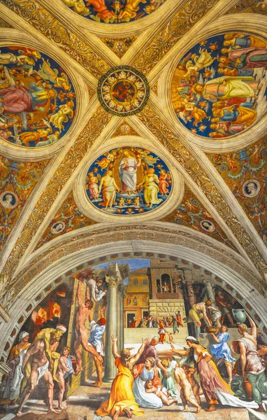 Vatikán Srpen 2017 Působivý Strop Vatican Museums — Stock fotografie