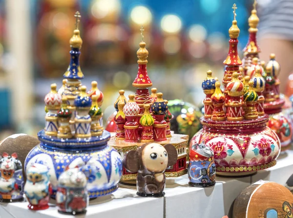 Mailand Italien Dezember 2017 Traditionelle Russische Souvenirs Die Auf Der — Stockfoto