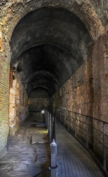 Roma Italia Agosto 2017 Nivel Subterráneo Del Coliseo — Foto de Stock