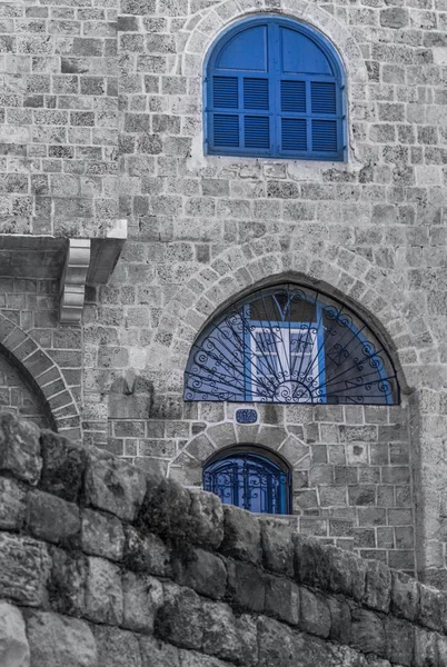 Jendela Dan Tangga Old Jaffa Israel — Stok Foto