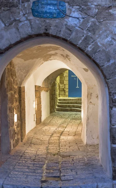 Evening Dusk Streets Old Jaffa Israel — Stock Photo, Image