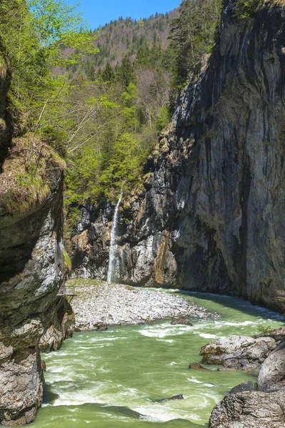 Vattenfall Ravinen Aare Schweiz — Stockfoto