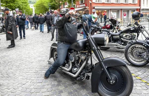 Brig Suiza Mayo 2017 Reunión Motociclistas Ciudad — Foto de Stock