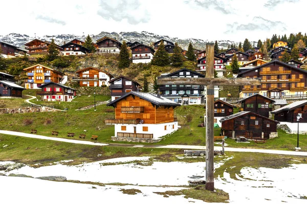 Bettmeralp Pueblo Alpino Suiza —  Fotos de Stock