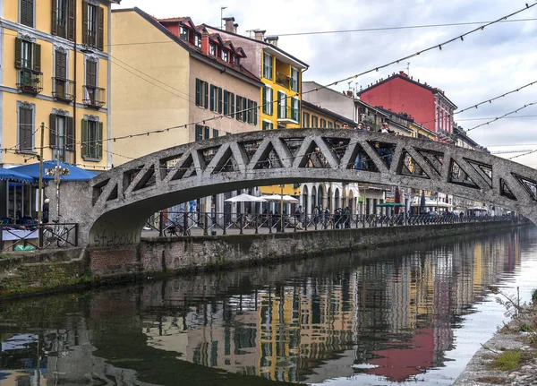 Milano Italien December 2017 Promenader Grande Canale Distriktet Staden — Stockfoto