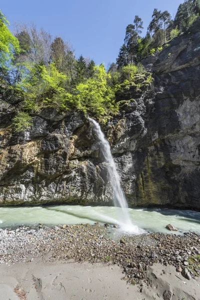 Beskåda Berg Ravinen Floden Aare Schweiz — Stockfoto