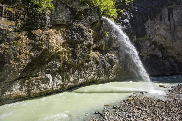 Beskåda Berg Ravinen Floden Aare Schweiz — Stockfoto