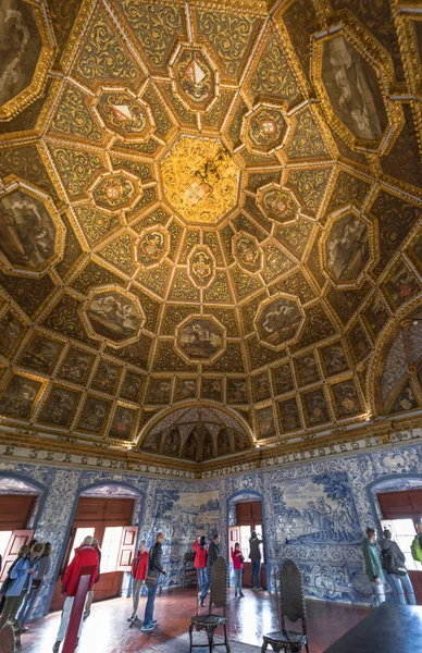 Sintra Portugal Abril 2018 Impresionante Salón Blazons Palacio Nacional Ciudad — Foto de Stock
