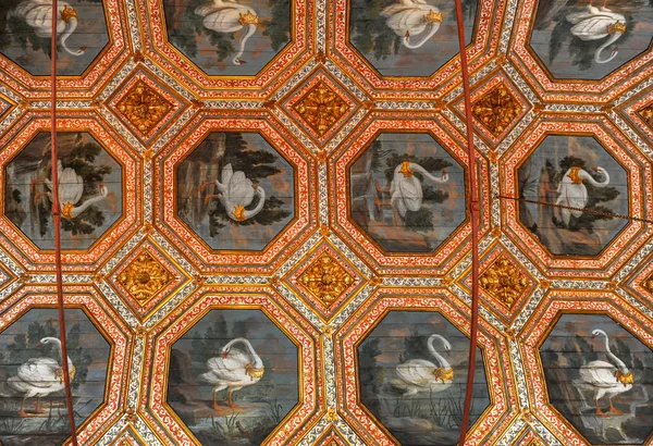 Sintra Portugal Avril 2018 Impressionnant Plafond Dans Salle Des Cygnes — Photo