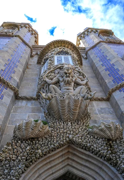 Синтра Португалия Апрель 2018 Декоративный Элемент Дворца Пена — стоковое фото