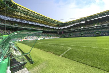 Lizbon, Portekiz - Nisan 2018: Jose Alvalado arenasını ziyaret etmek - Fc Sporting'in resmi oyun alanı