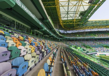 Lizbon, Portekiz - Nisan 2018: Jose Alvalado arenasını ziyaret etmek - Fc Sporting'in resmi oyun alanı